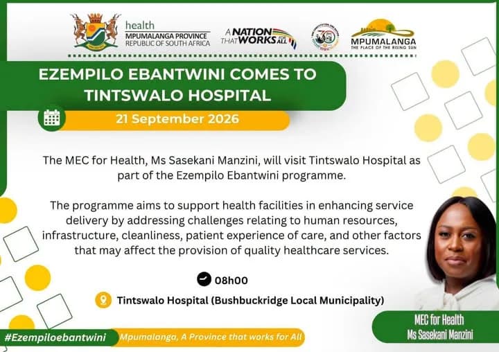 Ezempilo Ebantwini Takes Healthcare Oversight to Tintswalo Hospital