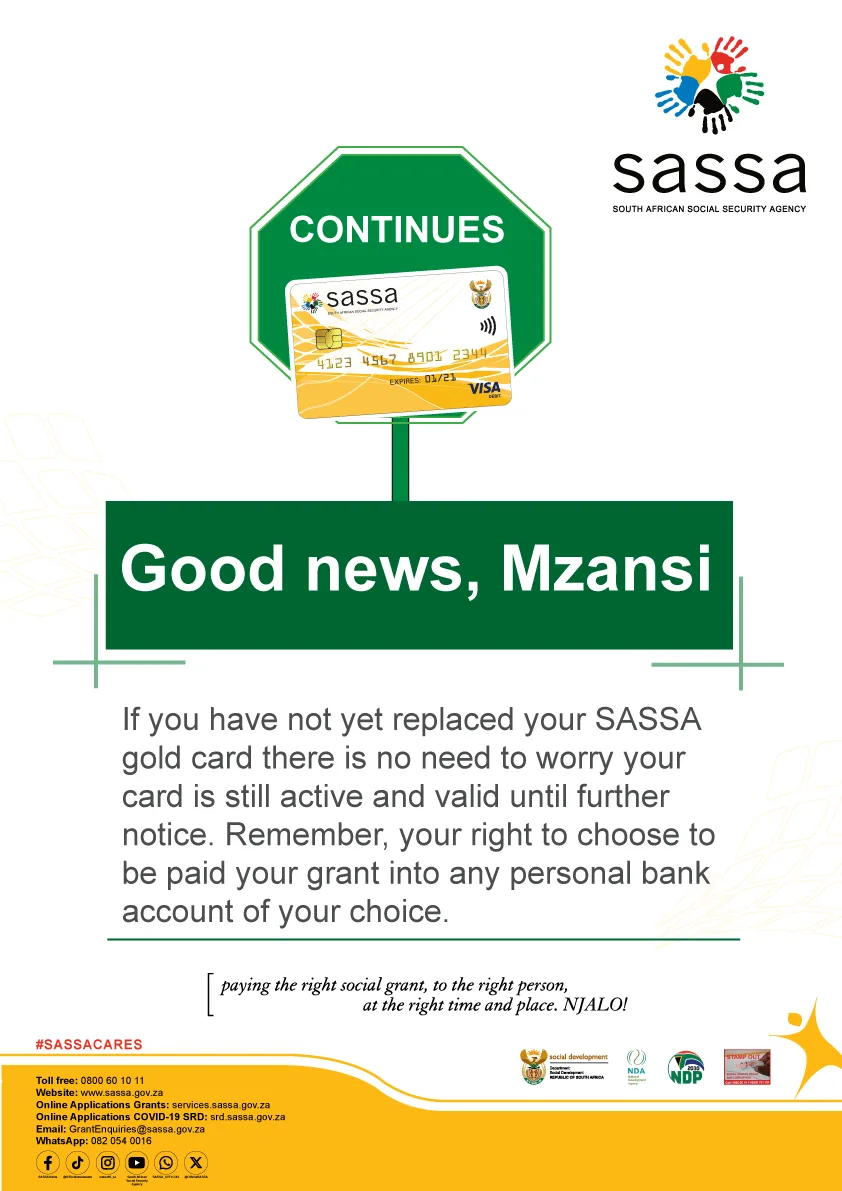 You Have Not Changed Your Gold SASSA Card Yet?